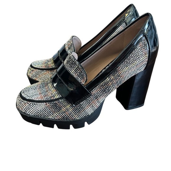 Betsey Johnson Shoes - Betsey Johnson Adelyn Rhinestone Loafer Heels